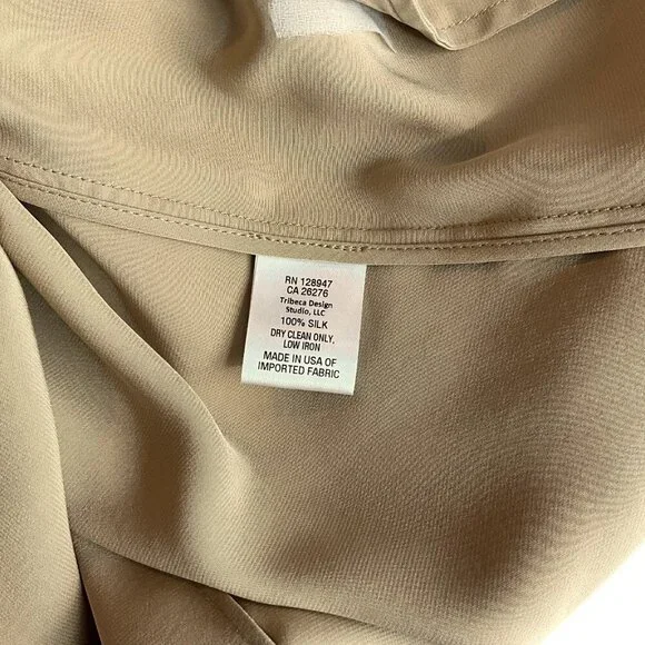 Nili Lotan Sophia Charmeuse Blazer Gold 100% Silk One Button Jacket Size 0 - Picture 12 of 13